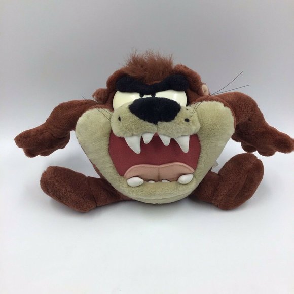 Vintage 1997 Tazmanian Devil Large Taz Talking Plush Stuffed Animal 12" Works! - Picture 1 of 12